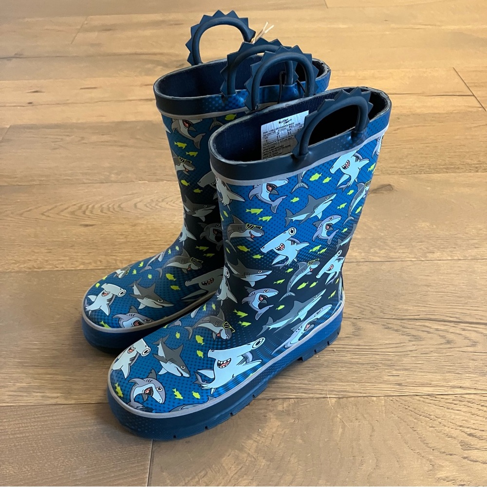 New Kids Western Chief Shark Rain Boots
